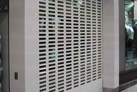 Security Grille Aluminum Ventilated Rolling Shutter Door