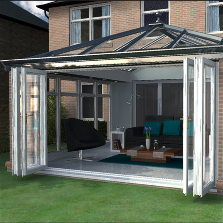 Hurricane Impact Exterior Bi Fold Patio Doors Folding Doors for Living Room