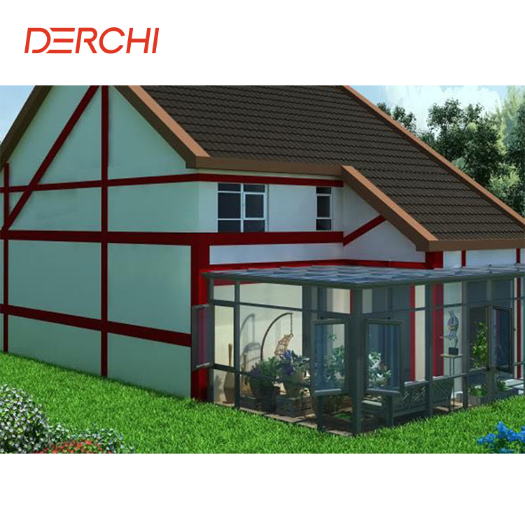 Villa Outdoor Veranda All Season Sunroom Addition Extended Glass Aluminum Garden Conservatory