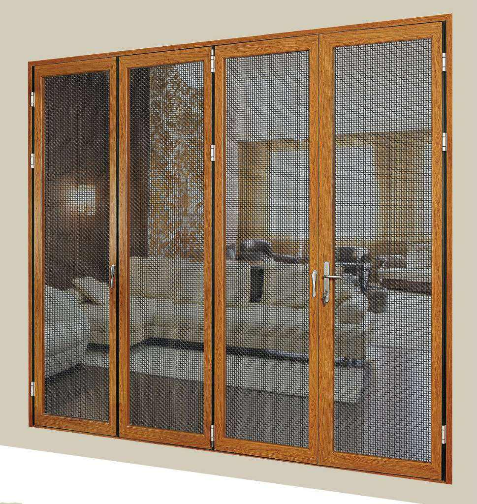 Invisible Trackless Folding Screen Door with Retractable Sliding Aluminum Alloy Frame Sand &Mosquito Proof Windowdoor &amp; Window