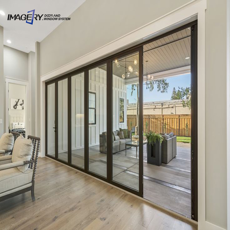 Side Opening Aluminum Alloy Non-Thermal Break Metal Interior Aluminium Sliding Door New