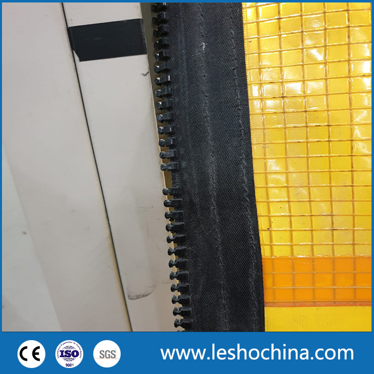 Food Processing Factory Interior Hygienic Automatic Fast Acting PVC Curtain Self Repairing High Speed Zipper Door with Radar Sensor