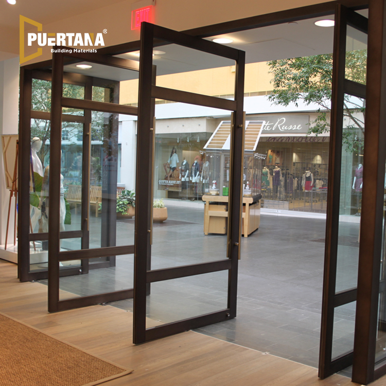 Interior Master Line Multi Panel Pivot Glass Revolving Door Aluminium Internal Aluminum Center Glass Pivot Doors