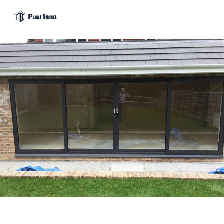 Exterior Aluminum Balcony Luxury Aluminium Multi Sliding Stacking Patio Door System