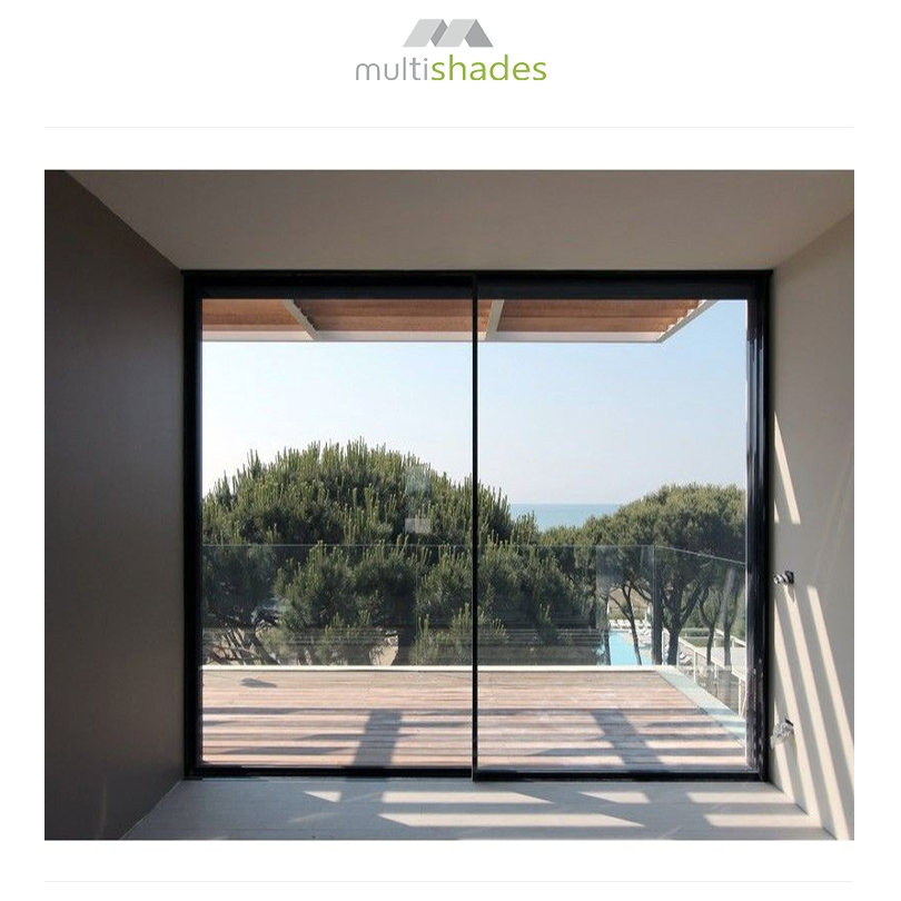 Ultra Slim Frame Panoramic Sliding Door with Low E Electric Technology