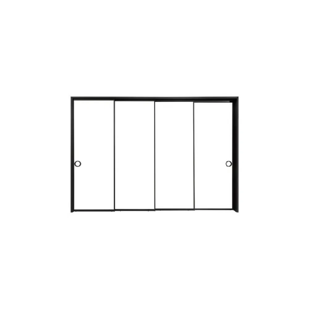 Hotel Outdoor Slim Aluminum Frame Slide Glass Door External Villa Patio Glazed Panoramic Sliding Doors
