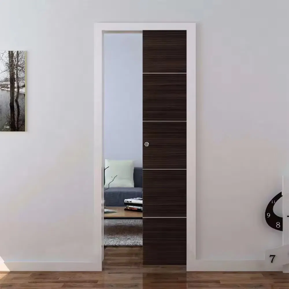 Bedroom Cavity Privacy Wooden Pocket Sliding Doors Lock Pocket Door Slide System for Houses