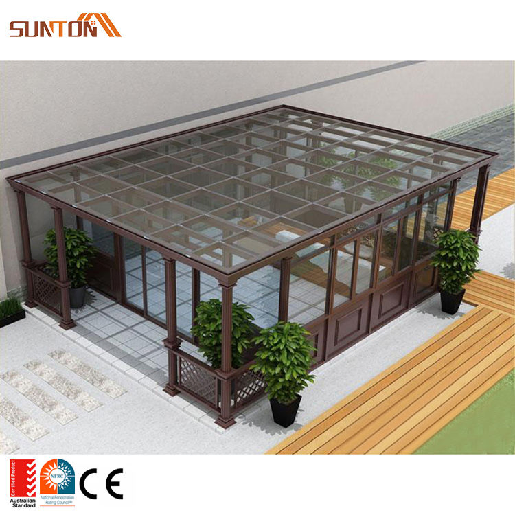Garden Insulated Glass Roof Sun Rooms Aluminium House Backyard Large 4 Season Conservatory for Sale