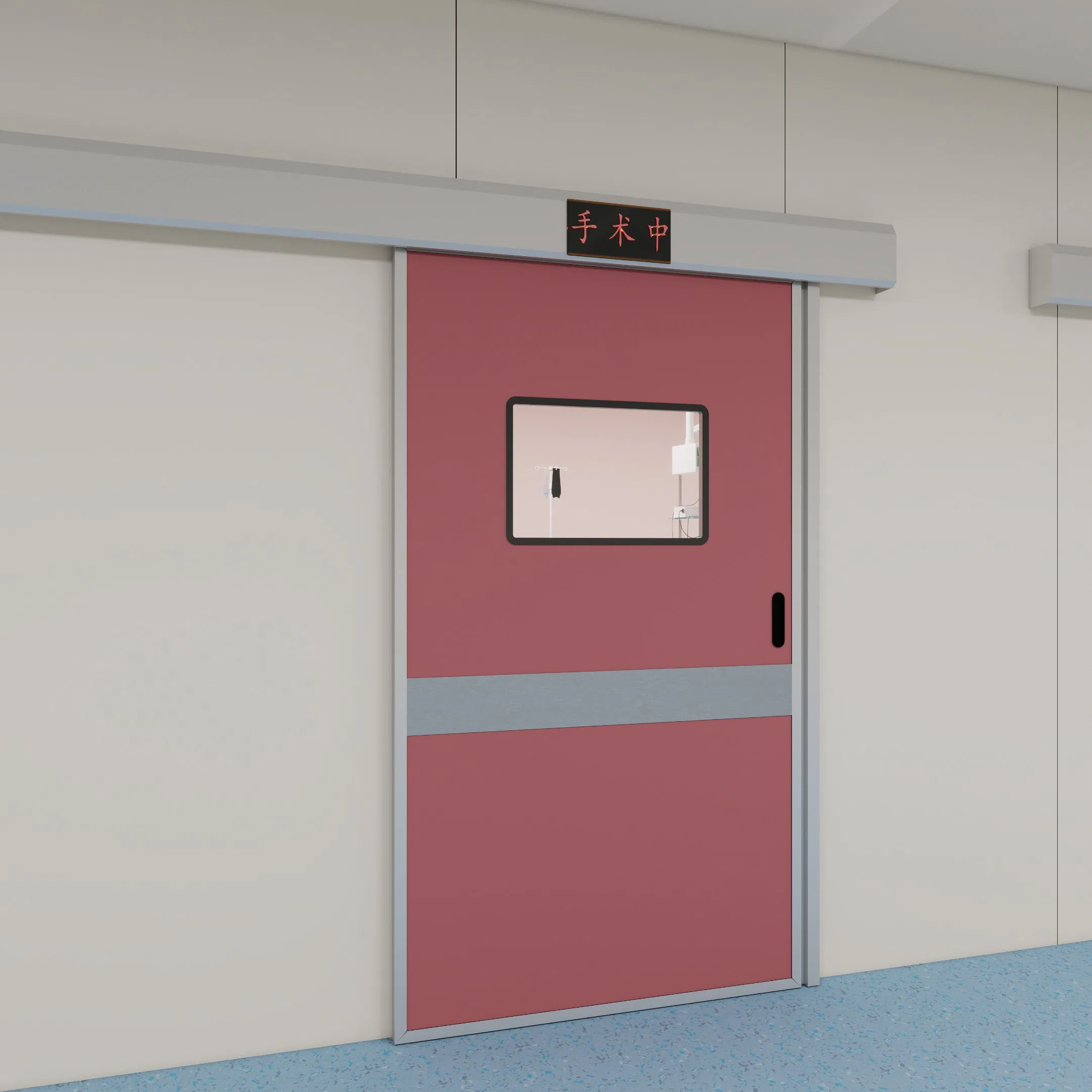 Fire-Resistant Automatic Swing Door with Emergency Push Bar and Safety Sensor for Hospital