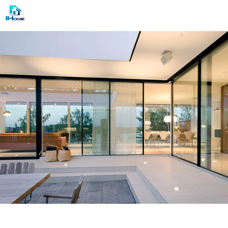 Slim Frame Sliding Glass Door Panoramic Sliding Mirror Closet Doors Shades for Sliding Glass Doors