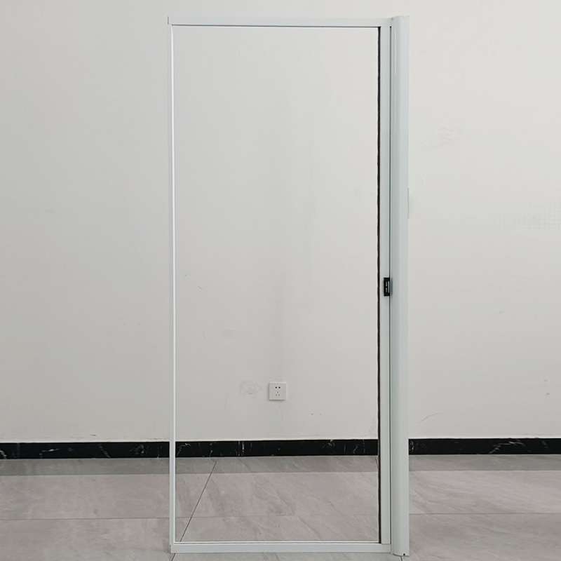 Automatically Rolled Back &amp; Easy to Disassemble Single Retractable Screen Door