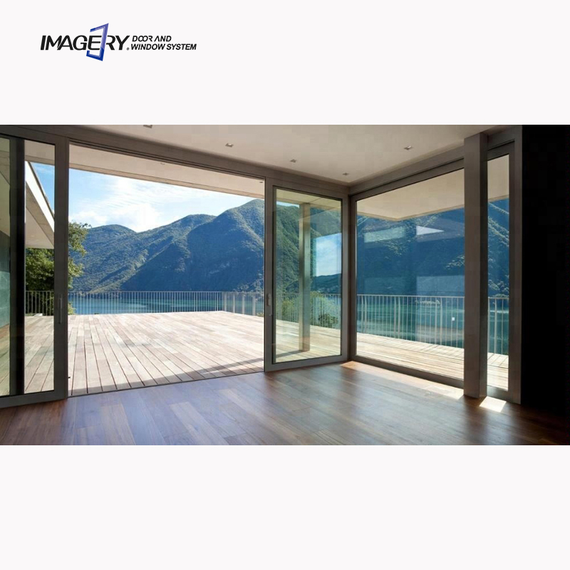 Side Opening Aluminum Alloy Non-Thermal Break Metal Interior Aluminium Sliding Door New