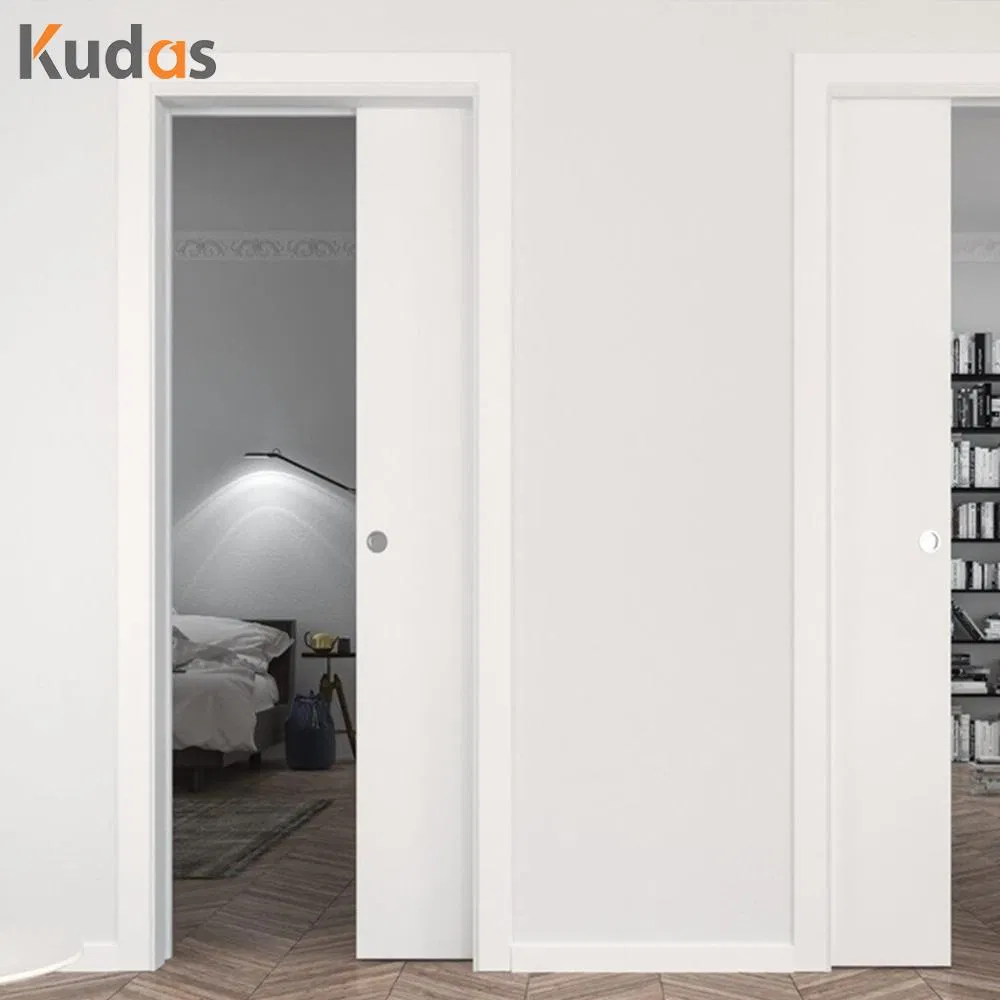 Kudas Front Door Exterior Interior Composite Wood Sliding Doors for Bedroom Pocket Door