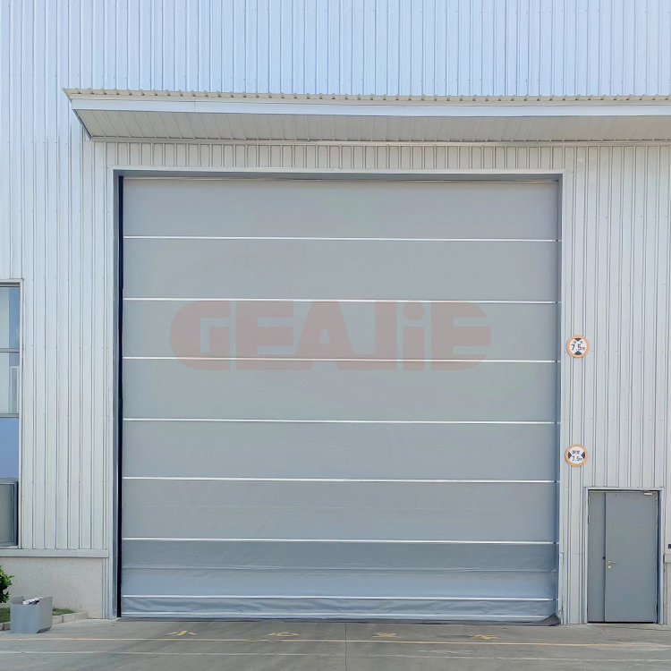 Automatic Industrial PVC High Speed Roll up Sliding Stacking Door