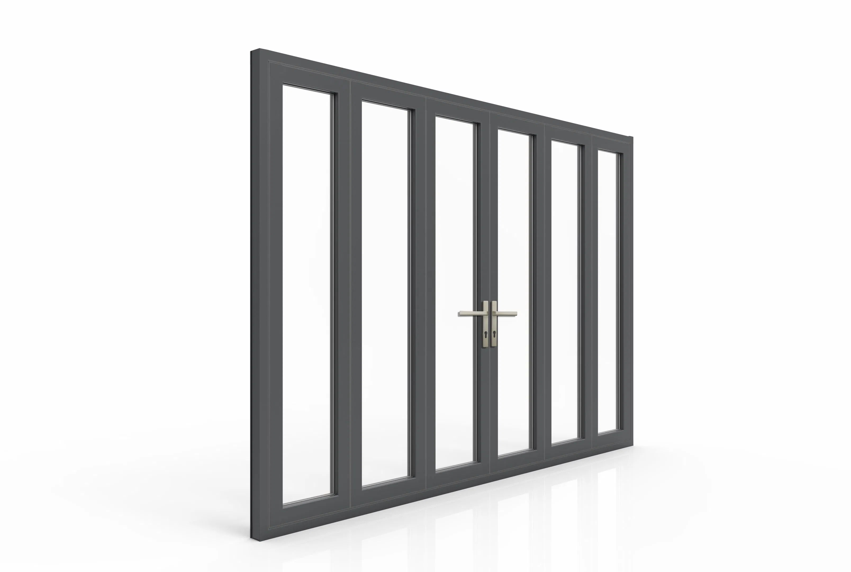 Interior/Exterio Bifold Doors Modern Designs Aluminum Alloy Double Tempered Glass Bi Folding Door Patio