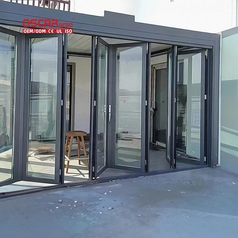 and Retractable Screen for Space Division and Safety Folding Door