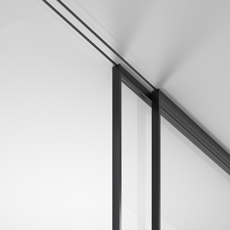 Slim Frame Hidden Aluminium Glass Pocket Sliding Door