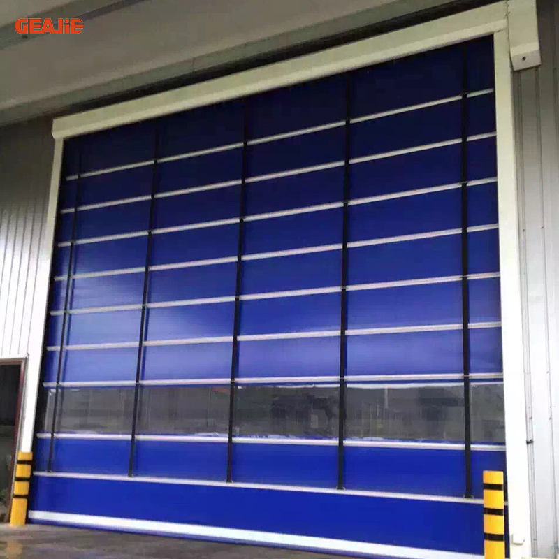 Automatic Industrial High Speed Roll up Sliding Stacking PVC Stacked Fast Door