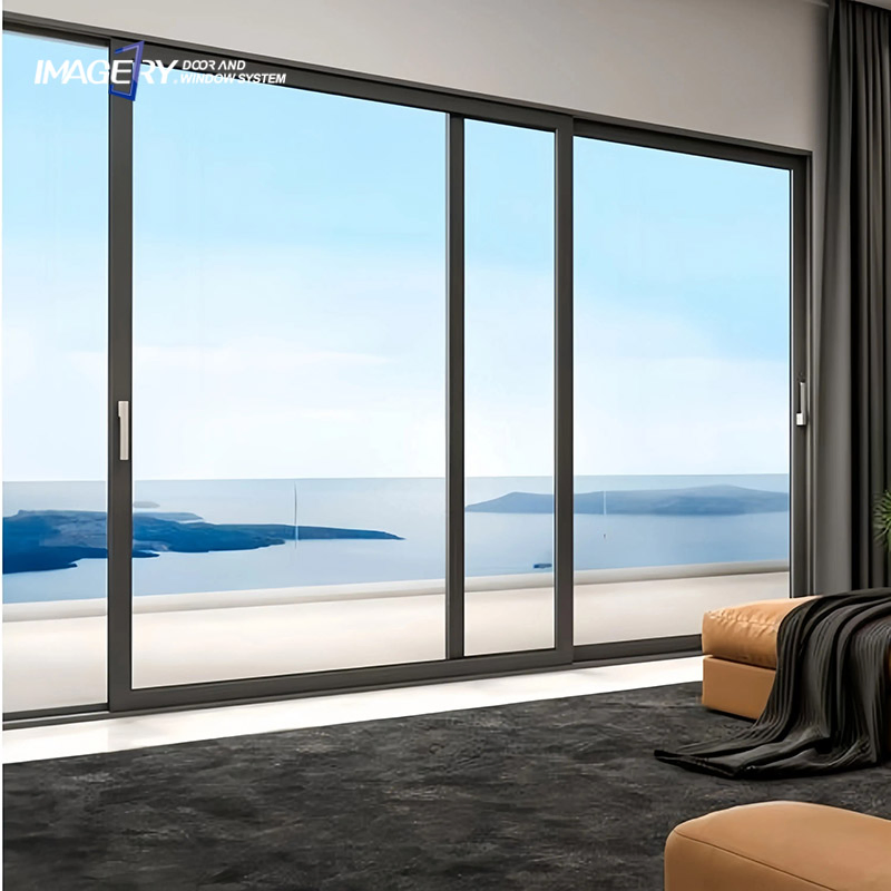 Side Opening Aluminum Alloy Non-Thermal Break Metal Interior Aluminium Sliding Door New