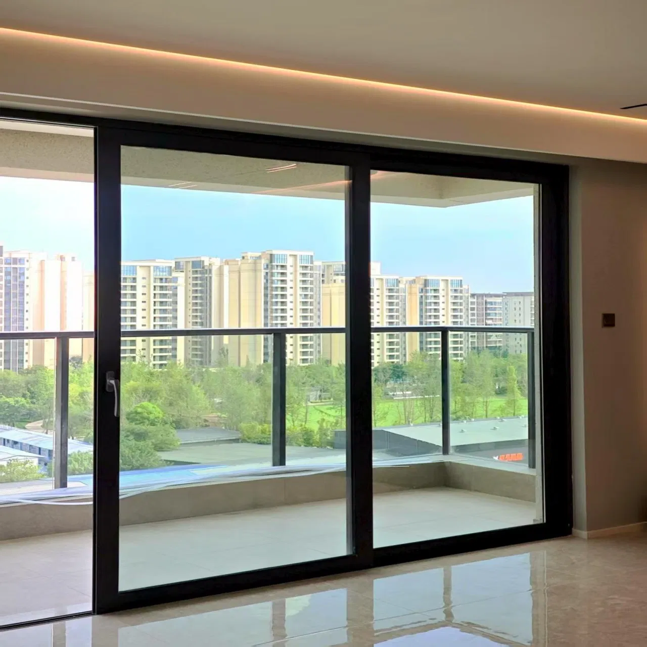 8. Modern Residential Patio Door Thermal Break Security Aluminium Aluminum Doubletempered Glass Sliding Door