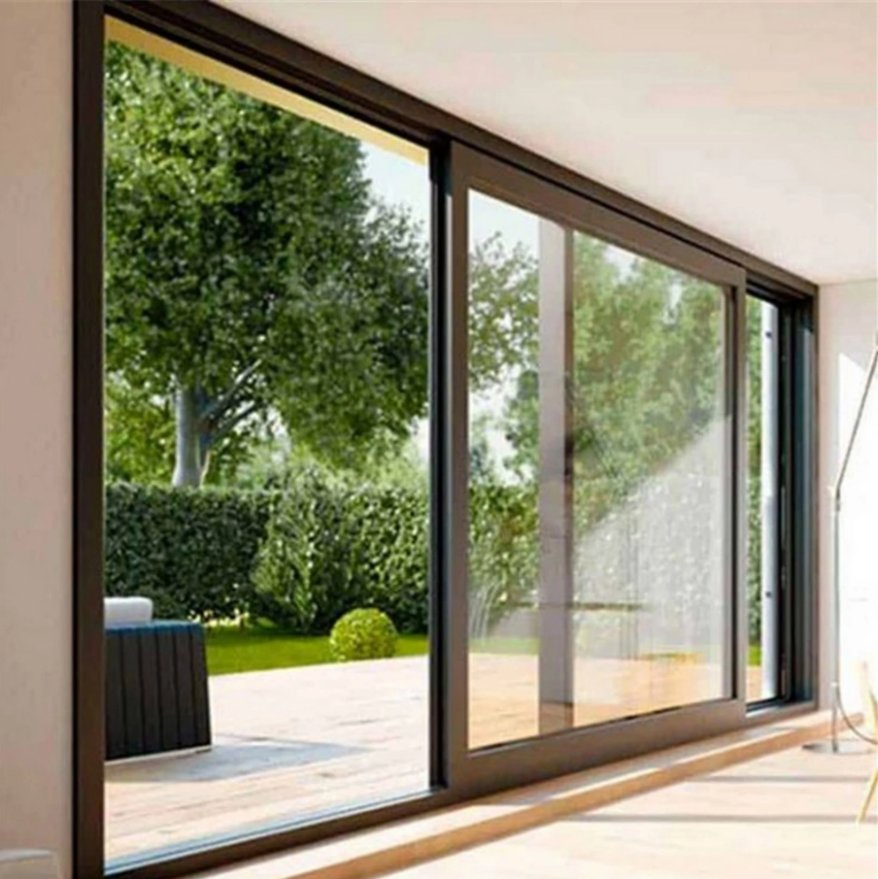 Exterior Aluminum Balcony Luxury Aluminium Multi Sliding Stacking Patio Door System/Waterproof- Windproof and Anti-Loosening Sliding Door