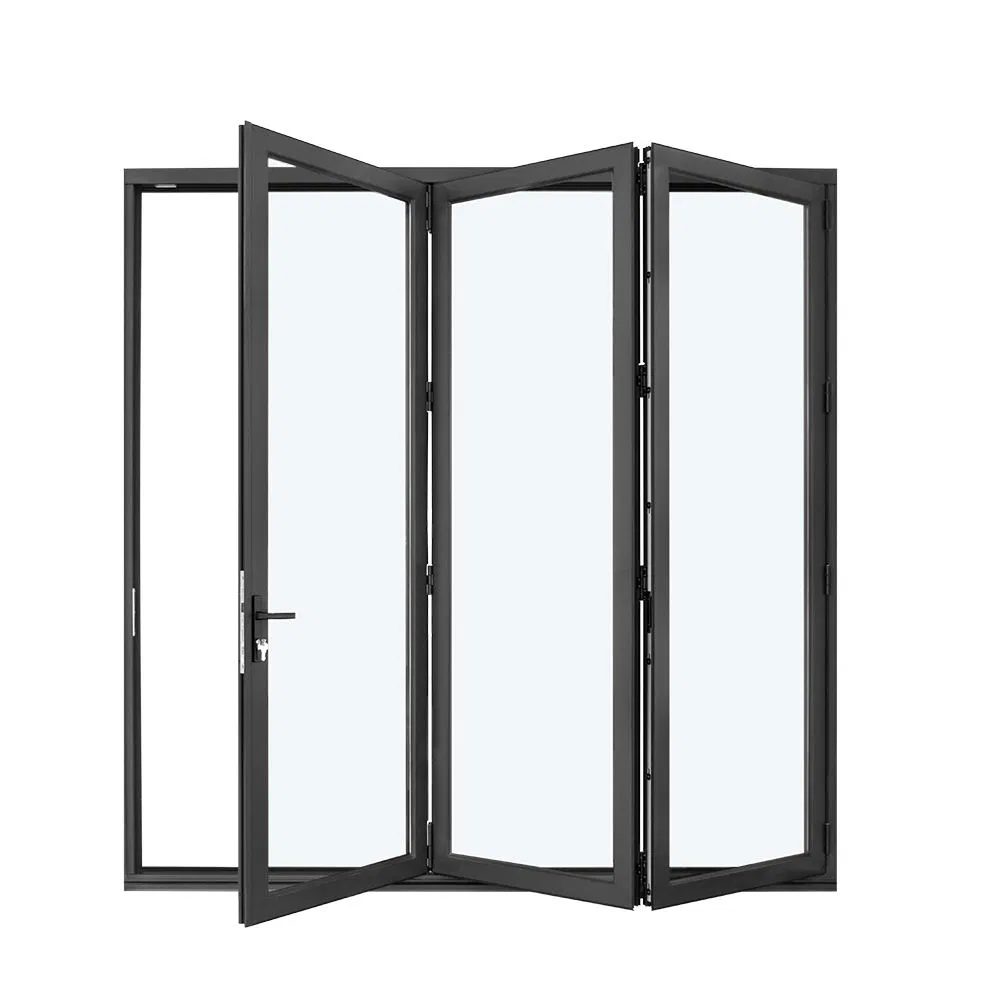 Glazed Door Exterior Conceal Stacking Sliding Aluminum Folding Door
