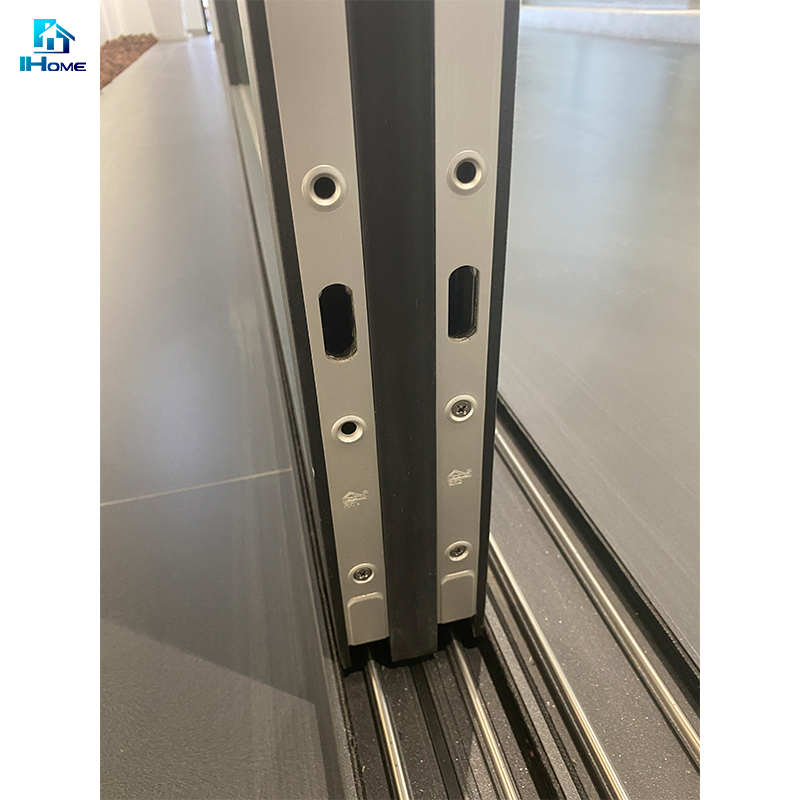 Narrow Slim Frame Aluminium Sliding Accordion Doors with Double Glass Panoramic Doors