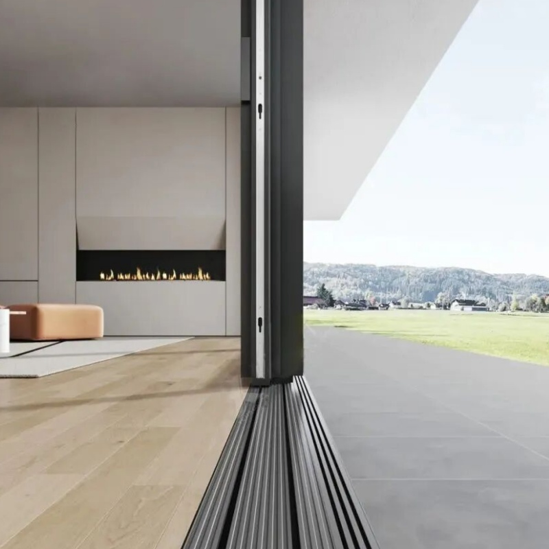 Thermal Break Slim Narrow Frame Full View Panoramic Patio Sliding Door