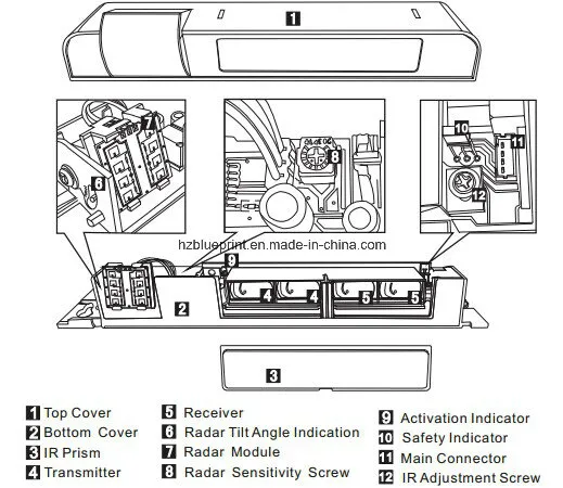 Automatic Swing Sensor Door LT120 Component