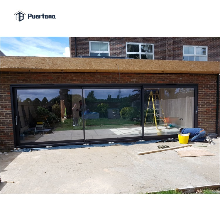 Exterior Aluminum Balcony Luxury Aluminium Multi Sliding Stacking Patio Door System