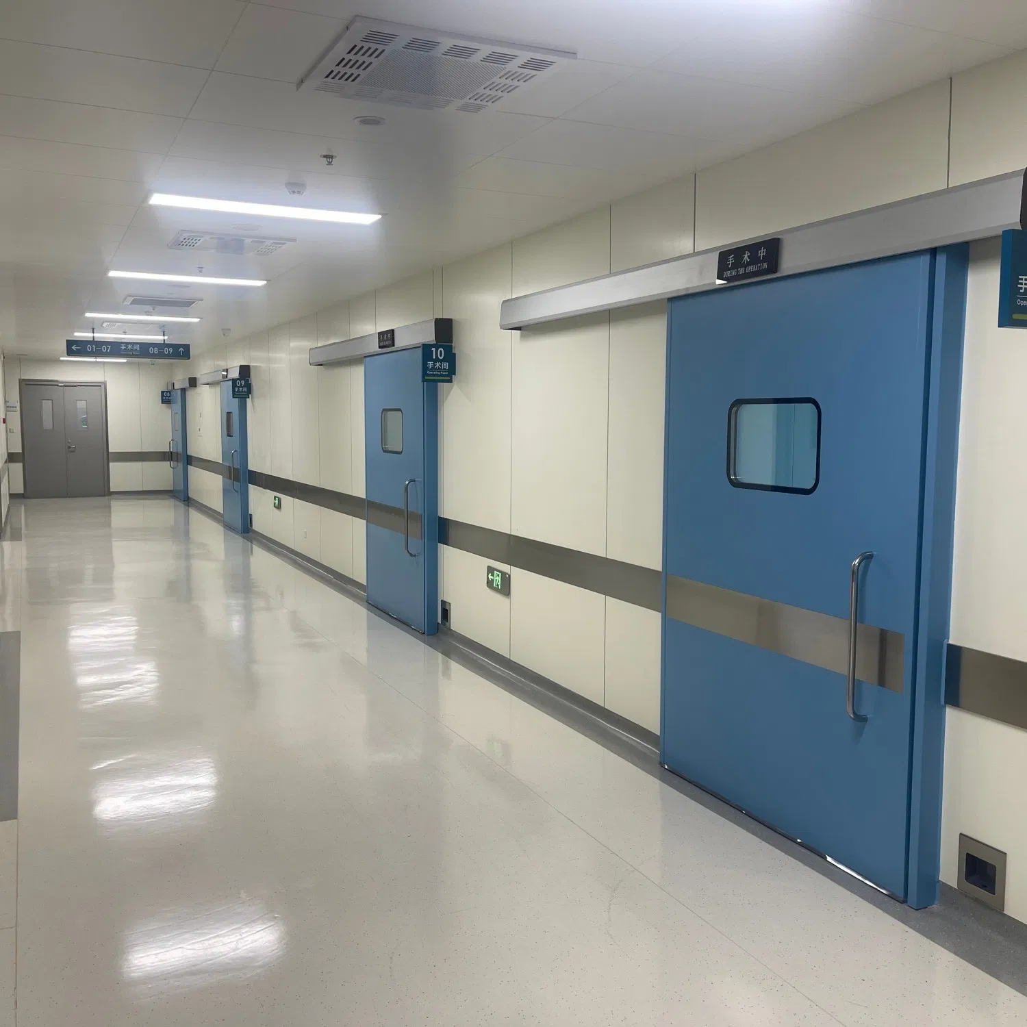 Wave Sensor &amp; Foot Switch Touchless Automatic Door for Hospital