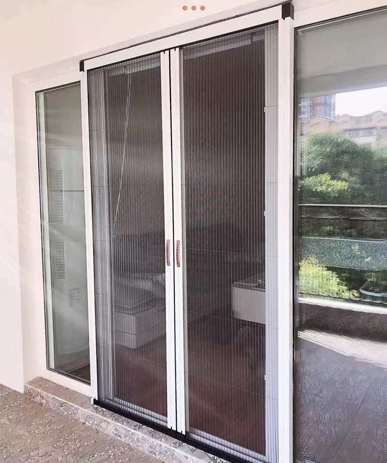 Anti Mosquito Net Retractable Pleated Insect Screen Sliding Door