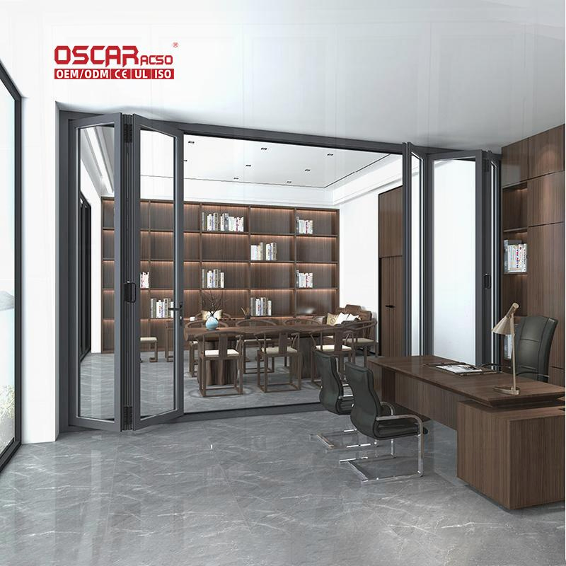 and Retractable Screen for Space Division and Safety Folding Door