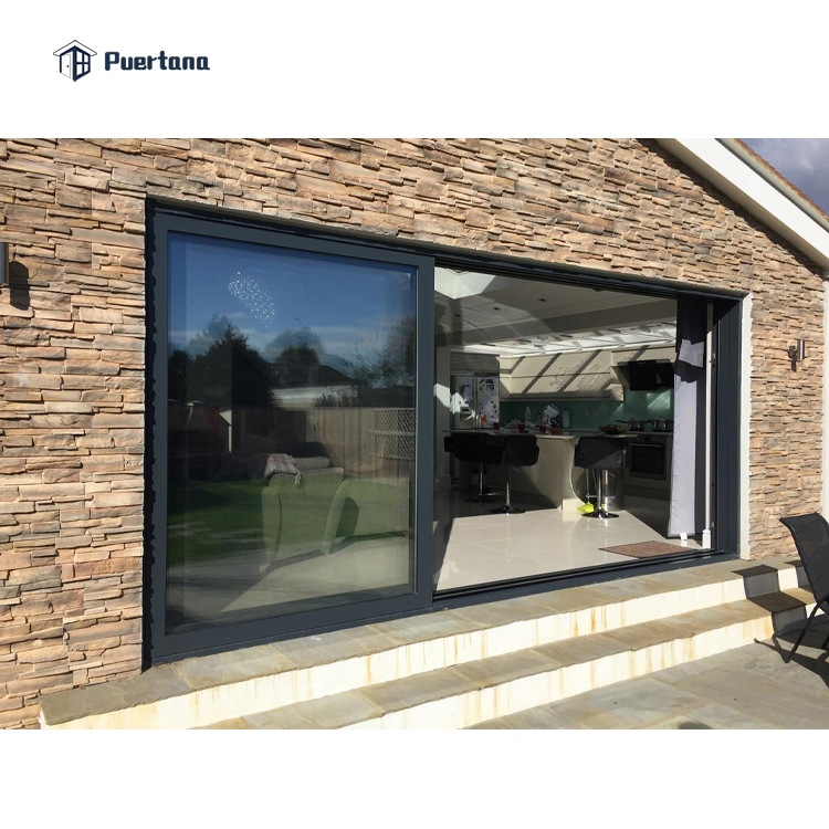 Exterior Aluminum Balcony Luxury Aluminium Multi Sliding Stacking Patio Door