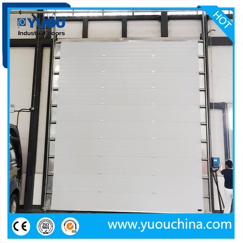 Industrial Automatic Thermal Insulated Metal Sandwich Panel Steel Exterior Sliding Lifting Dock Overhead Sectional Door for Warehouse Loading Area