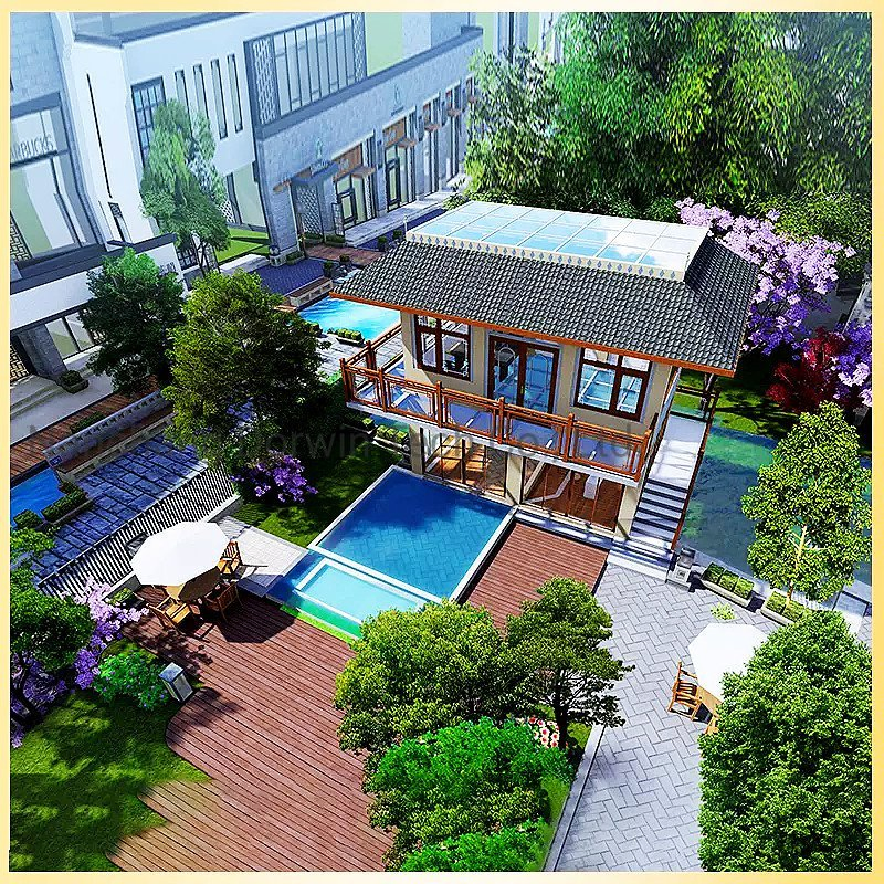 Anomalous Gable Roof Aluminum Structure Glass Sunroom Conservatory