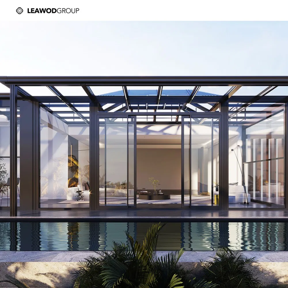 Custom Modern Solarium Conservatory Minimalist Aluminum Framing for Garden and Villa