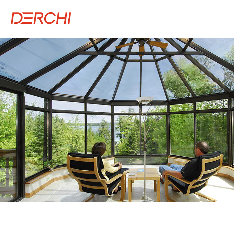 Villa Outdoor Veranda All Season Sunroom Addition Extended Glass Aluminum Garden Conservatory