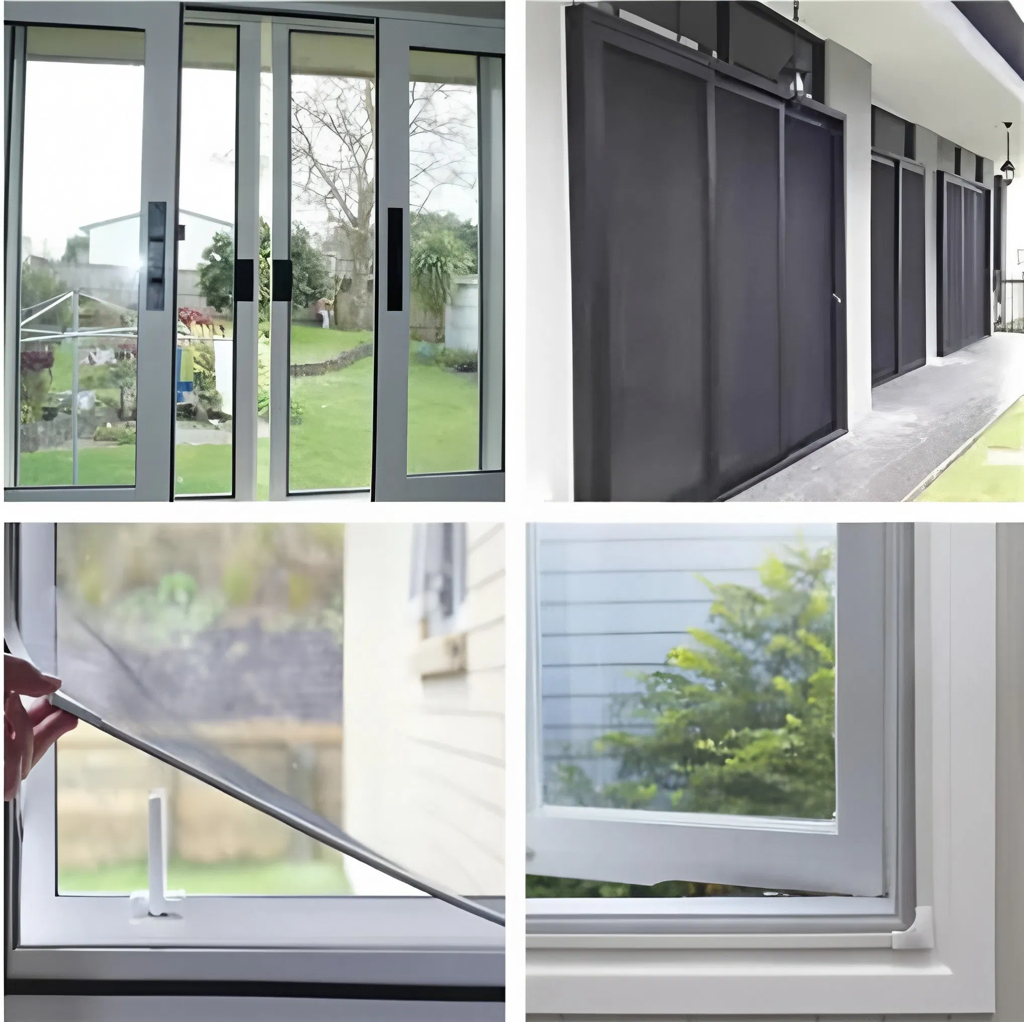 Easy to Install Retractable Fly Screen Door Aluminum Insect Tear Resistant Sale