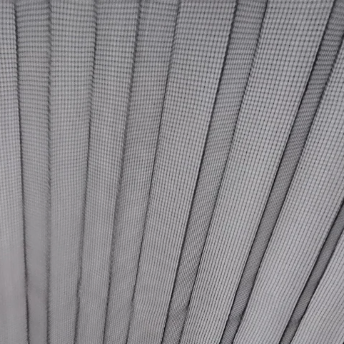 Aluminum Profile Plisse Pleated Sliding Polyester Mesh Door Mesh Retractable Insect Screen Door