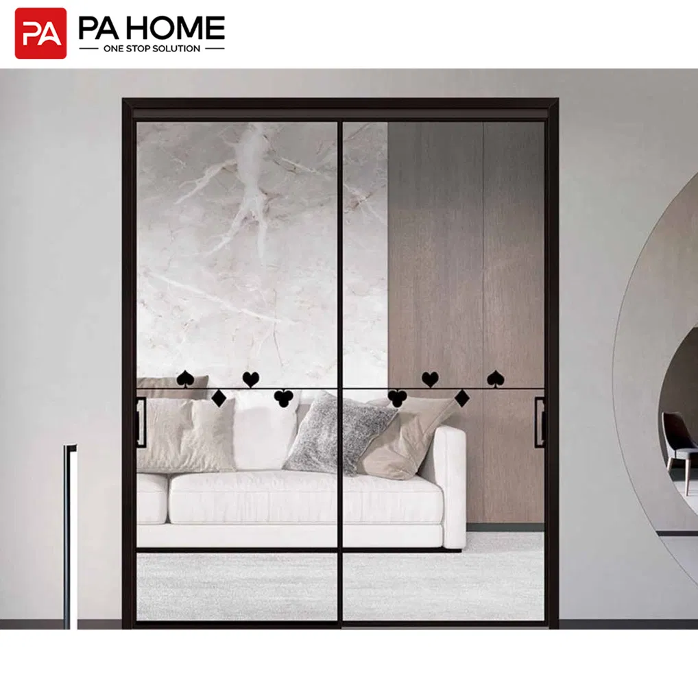 PA Luxury Slim Frame Panoramic Large Glass Panel Sliding Glass Aluminium Door