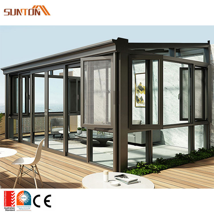 Garden Insulated Glass Roof Sun Rooms Aluminium House Backyard Large 4 Season Conservatory for Sale