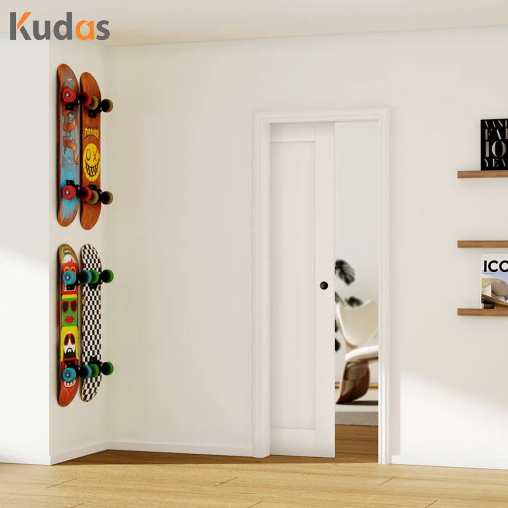 Kudas Front Door Exterior Interior Composite Wood Sliding Doors for Bedroom Pocket Door