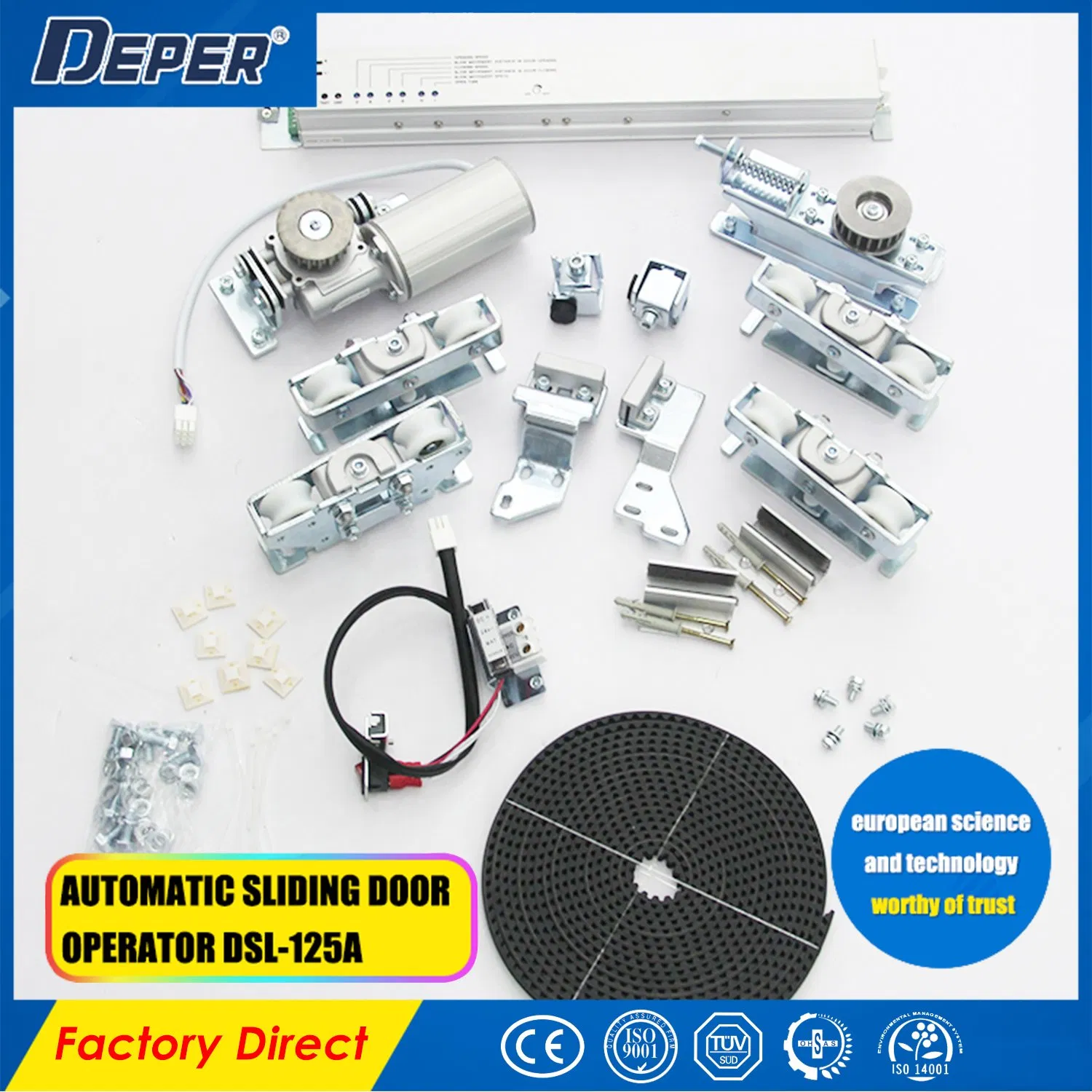 Deper Hot Wholesale 125A 150kg Electric Aluminium Glass Automatic Sliding Door System with Sensor