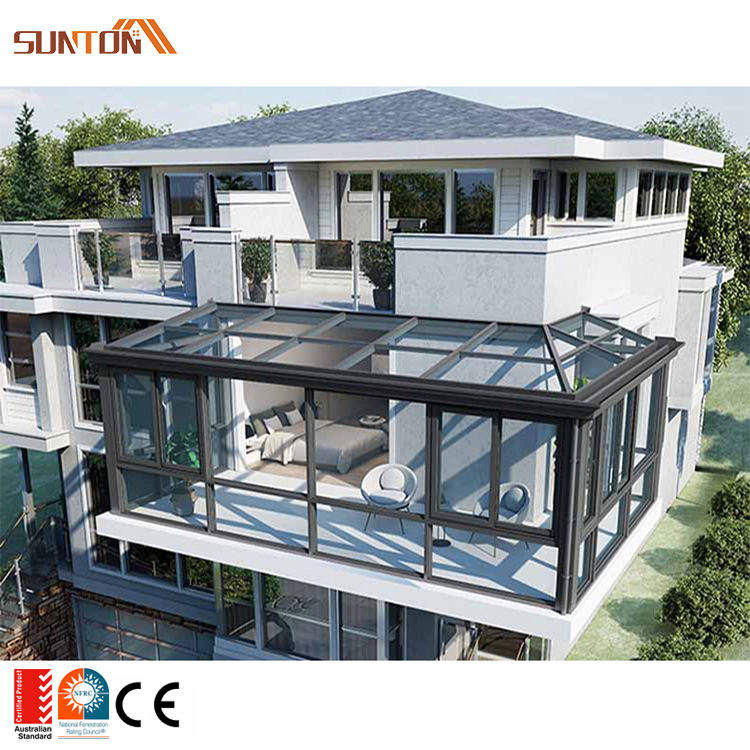 Garden Insulated Glass Roof Sun Rooms Aluminium House Backyard Large 4 Season Conservatory for Sale