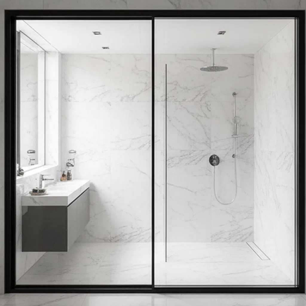 Customized Slim Sliding Glass Door with a Large Panoramic View