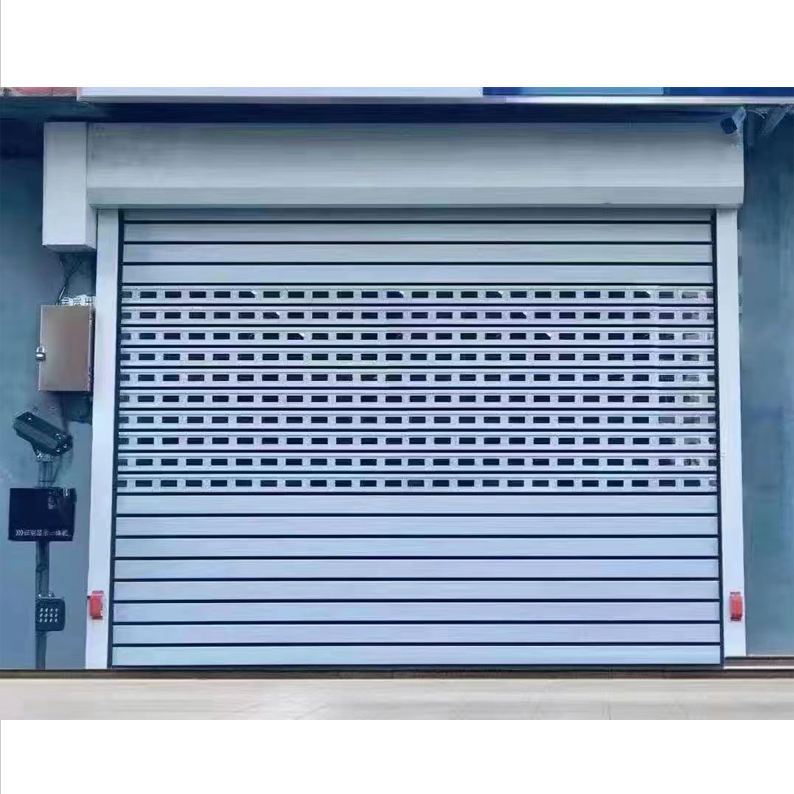 European Automatic Roll Windows Garage Door Stainless Steel Security Grille Sliding Ventilated Rolling Shutter Remote Control