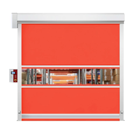 High-Speed Industrial Rolling Shutter Automatic PVC Fast Aluminum Alloy Frame Sensor Door for Quick Access Solutions