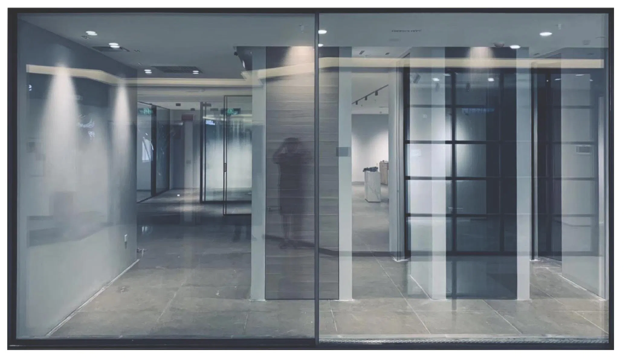 Slim Sliding Door Aluminium 6063-T5 Powder Coating Panoramic View