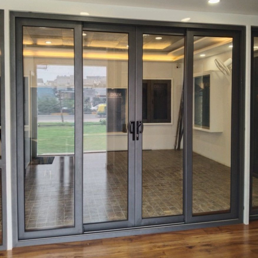 Exterior Aluminum Balcony Luxury Aluminium Multi Sliding Stacking Patio Door System/Waterproof- Windproof and Anti-Loosening Sliding Door